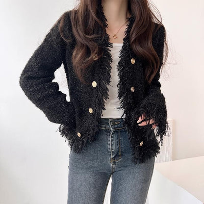 Damen Strickjacke mit Fransen Eveloria wird zu: Eveloria Damen