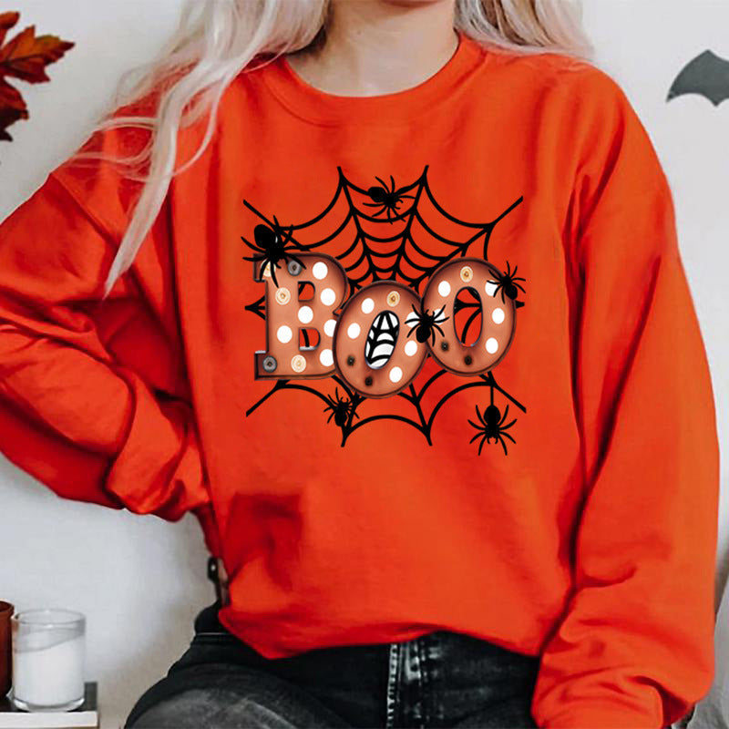 Damen Sweatshirt Halloween Spinnennetz Design Schwarz Eveloria - Eveloria