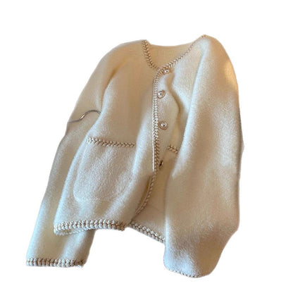 Damen Strickjacke Perlenverzierungen Eveloria