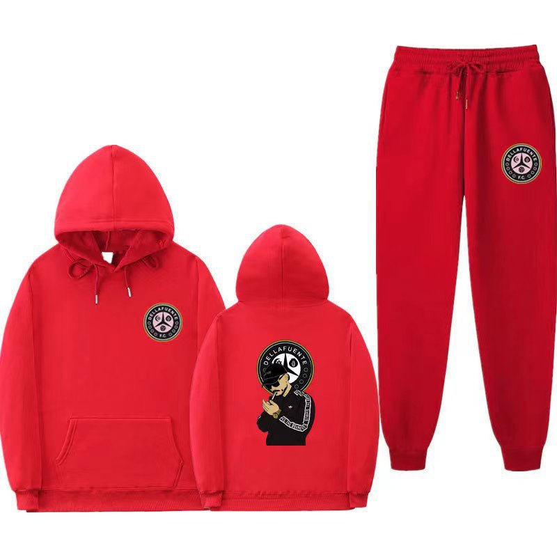Damen Kapuzenpullover-Set mit Jogginghose, einzigartigem Druck,