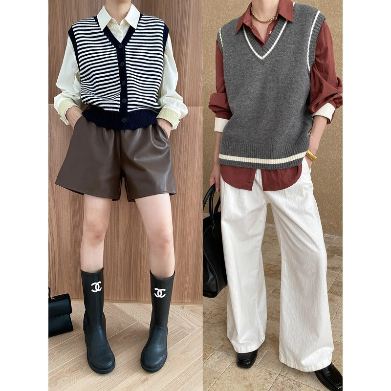 Damen Oversized Hemdbluse Feine Details Kontrastärmel