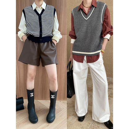 Damen Oversized Hemdbluse Feine Details Kontrastärmel