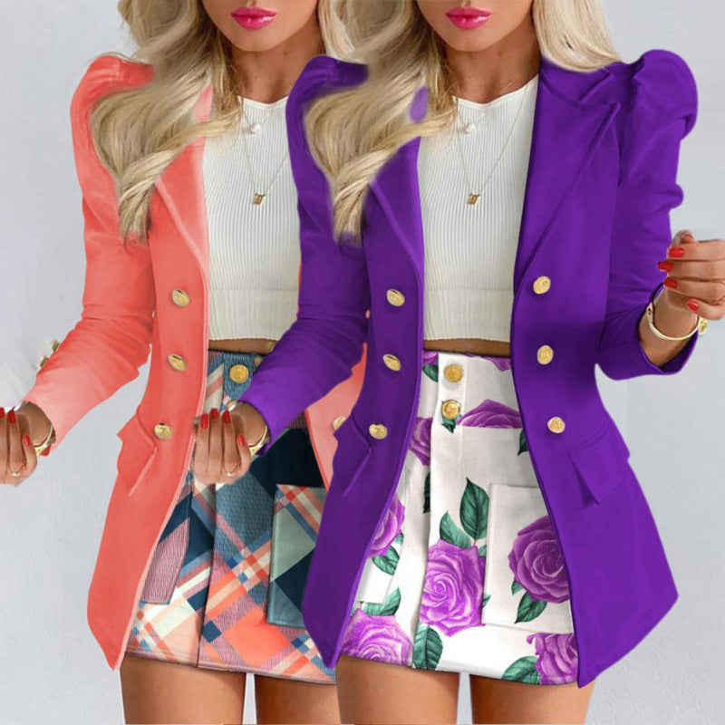 Damen Blazer Elegant Geknöpfelt