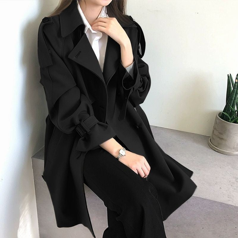 Damen Trenchcoat Strukturiertes Design Eveloria - Eveloria