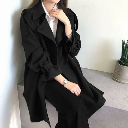 Damen Trenchcoat Strukturiertes Design Eveloria - Eveloria