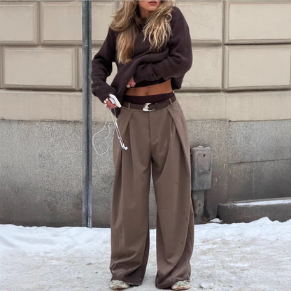 Damen Hochtaillierte Hosen Eveloria