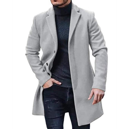 Herren Klassischer Wollmantel Eveloria