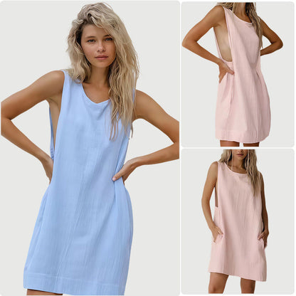 Damen Langarmkleid Lockerer Schnitt V-Ausschnitt Eveloria - Eveloria