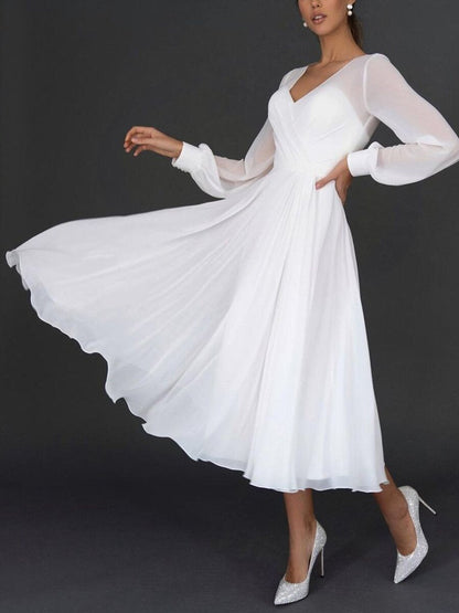 Eveloria Damen Flatterkleid Elegant