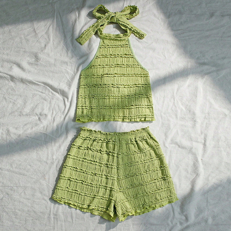 Damen Two-Piece Set Strukturiertes Material Luftig Eveloria - Eveloria