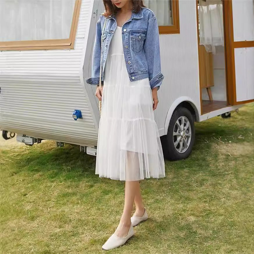 Damen Denimjacke mit Stickerei Eveloria