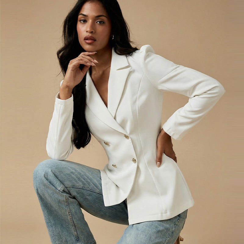 Damen Blazer mit Puffärmeln Elegant Eveloria
