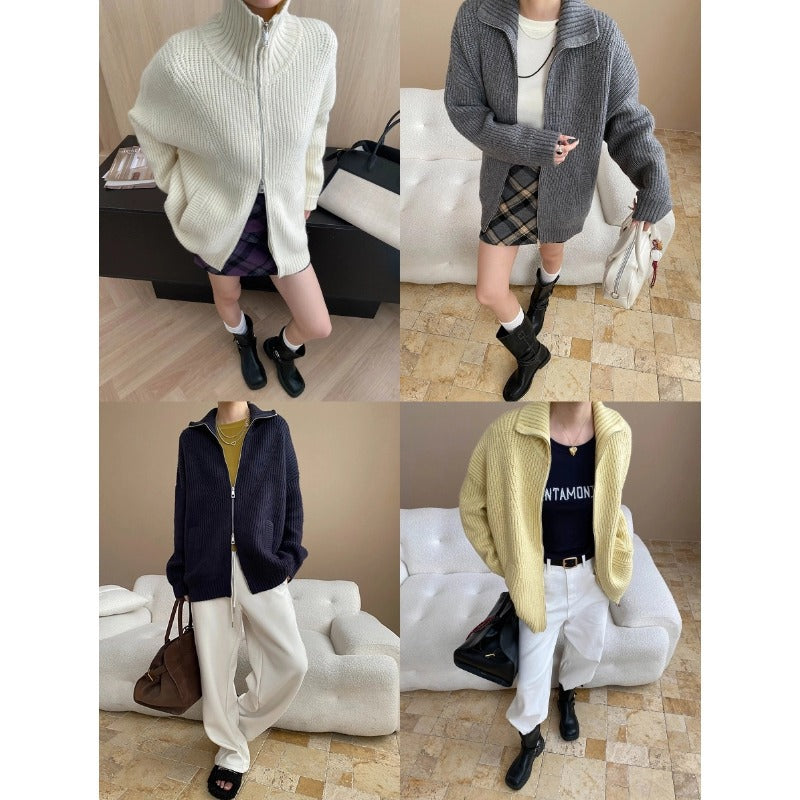 Damen Strickjacke Kurz Locker Eveloria