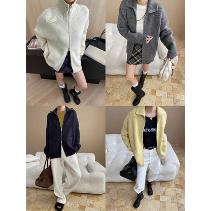 Damen Strickjacke Kurz Locker Eveloria