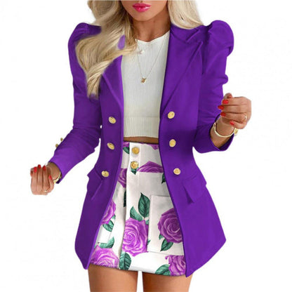 Damen Blazer Elegant Geknöpfelt
