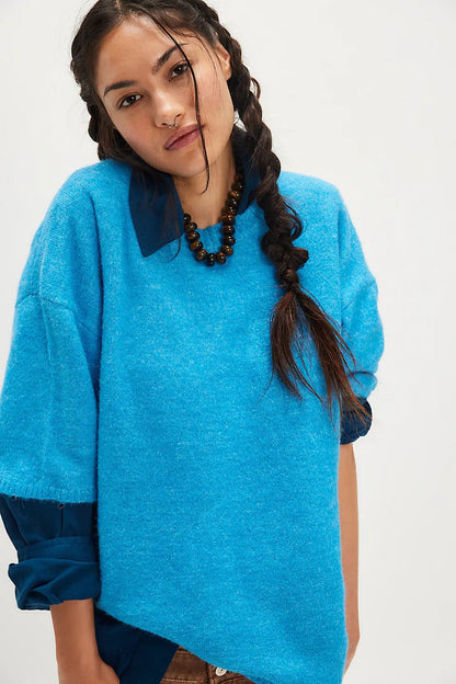 Damen Sweatshirt Halbtransparent Spitze Lässiger Schnitt
