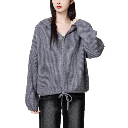 Damen Kapuzenjacke Modisch Seitentaschen Eveloria