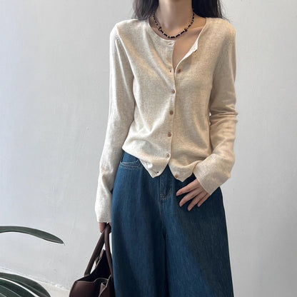 Damen Langarmshirt Maritimes Streifenmuster Baumwolle Weiß