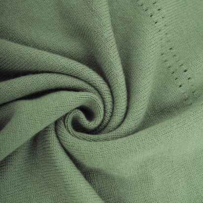 Damen Strickpullover Weich Lochmuster Anthrazit Eveloria