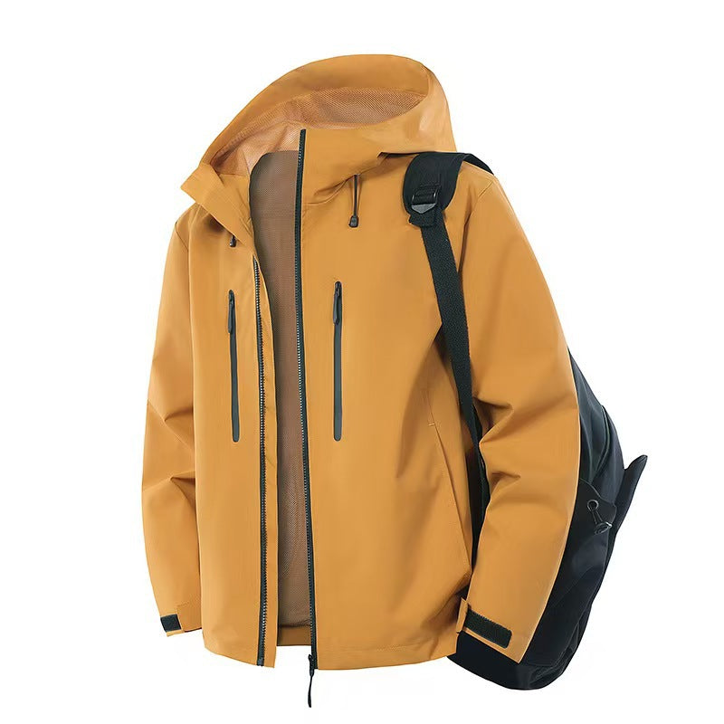 Damen Funktionsjacke Wasserdicht Reißverschlusstaschen