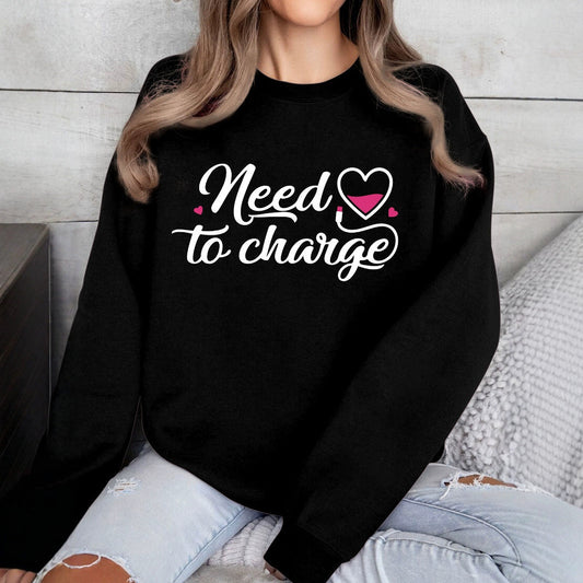 Damen Sweatshirt Inspirierender Herzspruch Lässig Grau - Eveloria