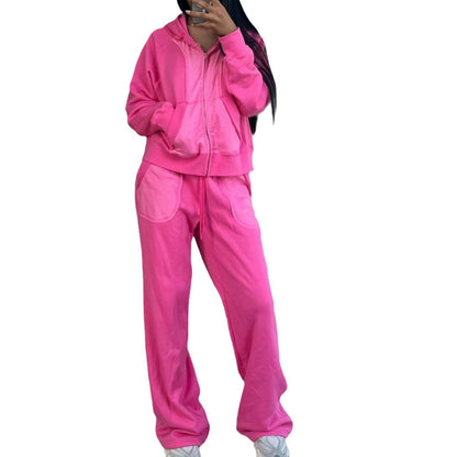 Damen Sportanzug Hoodie Weite Hosen Eveloria