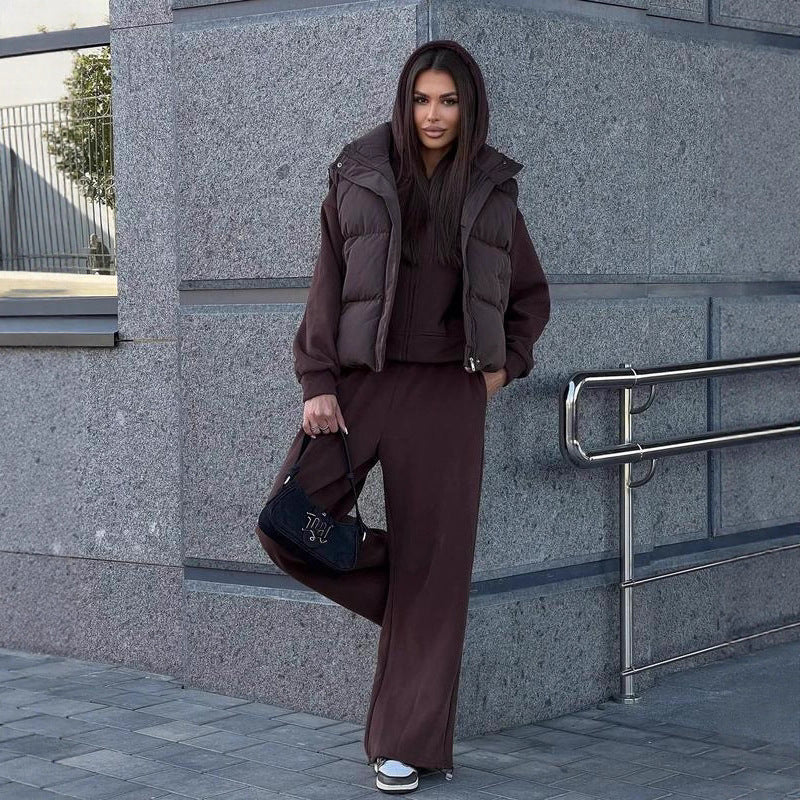 Damen Entspannungs-Set Kapuzenoberteil und weite Hose Eveloria - Eveloria