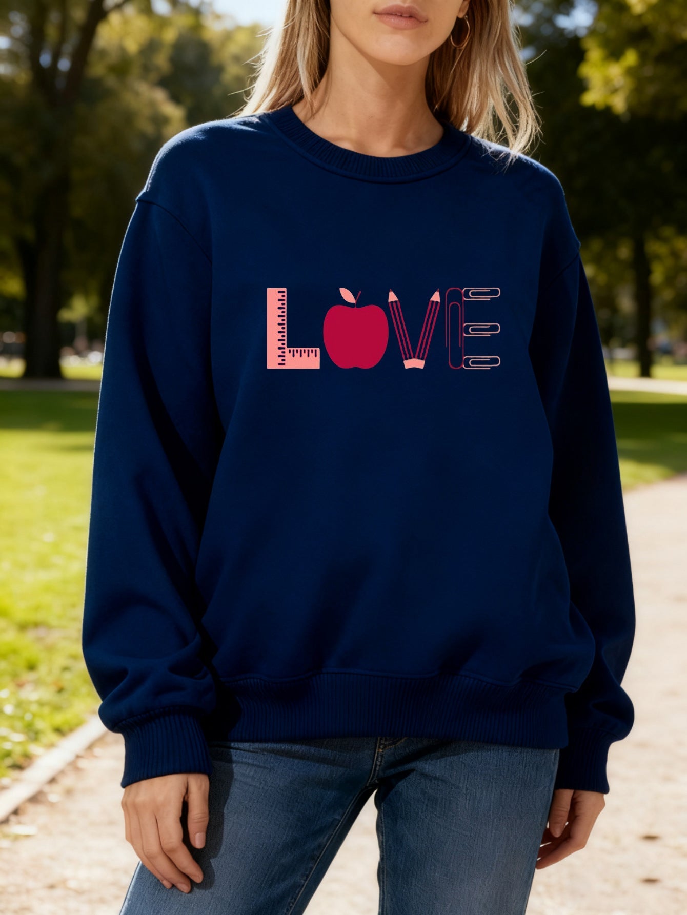 Damen Sweatshirt Love-Motiv Eveloria