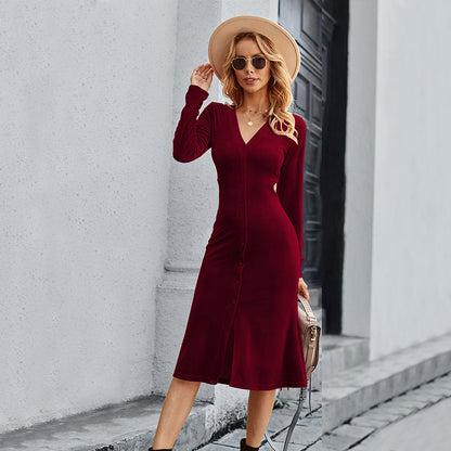 Damen Midikleid Raffinierte Cut-Outs Seitlicher Schlitz