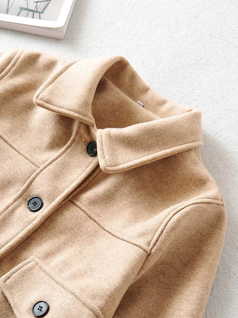 Damen Kurzjacke Modisch Taschen Eveloria