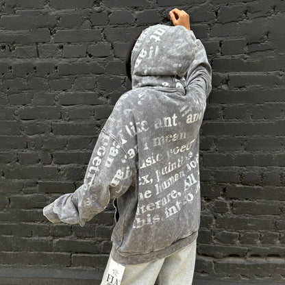 Damen Oversized Kapuzenjacke Einzigartiges Printdesign Eveloria