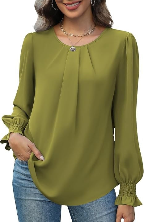 Damen Bluse Puffärmel Eveloria