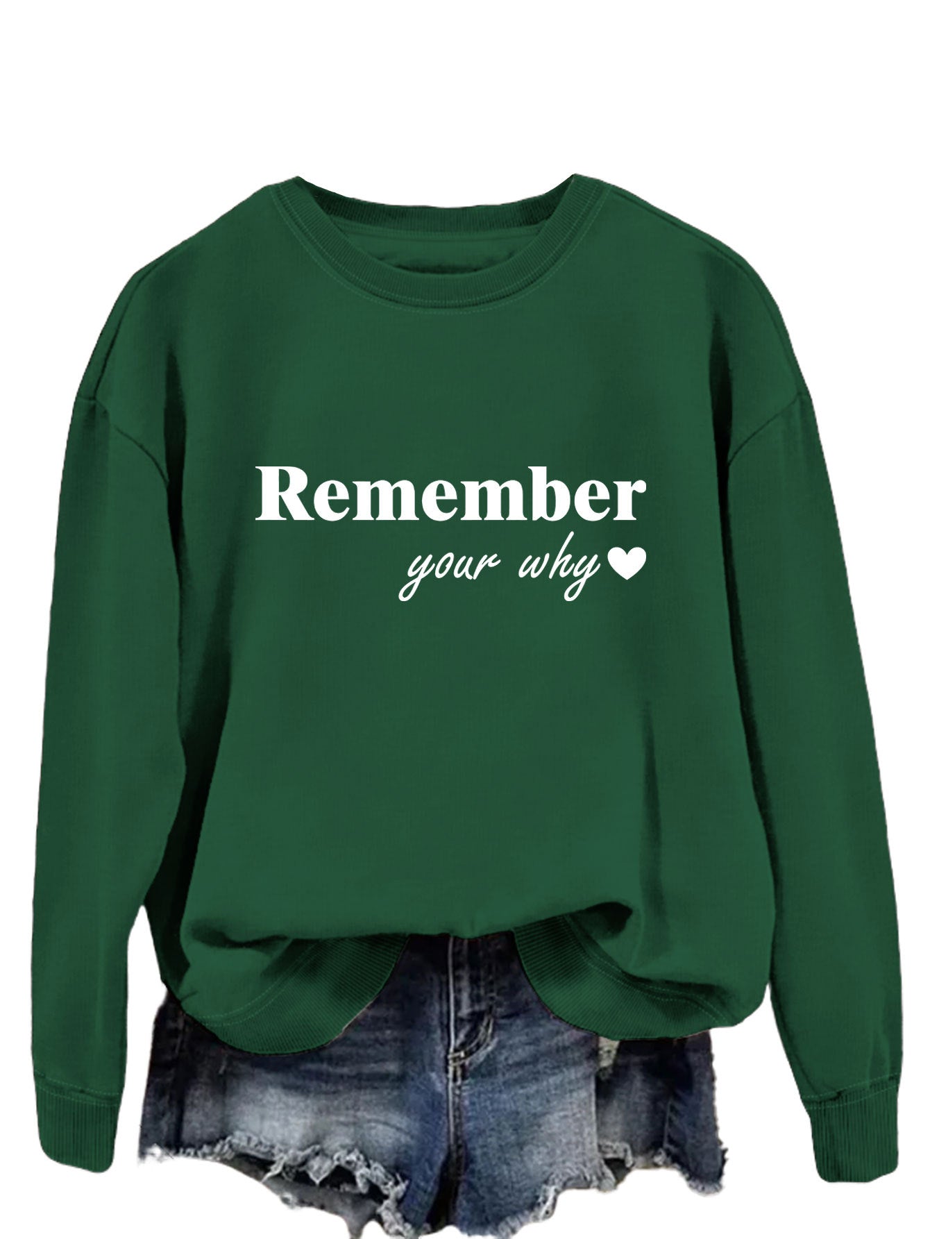 Damen Sweatshirt Lässig Motiv-Aufdruck Grau Eveloria