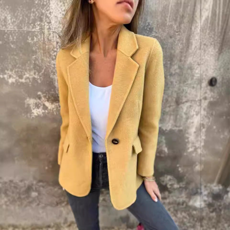 Damen Blazerjacke Weiches Fleece Eveloria