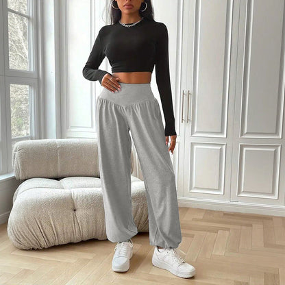Damen Hochtaillenhose Atmungsaktives Material Eveloria