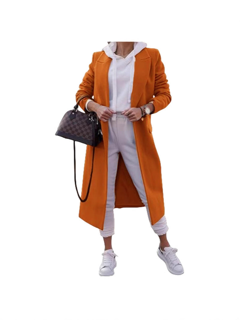 Damen Übergangsjacke Elegant Revers Taschen Eveloria