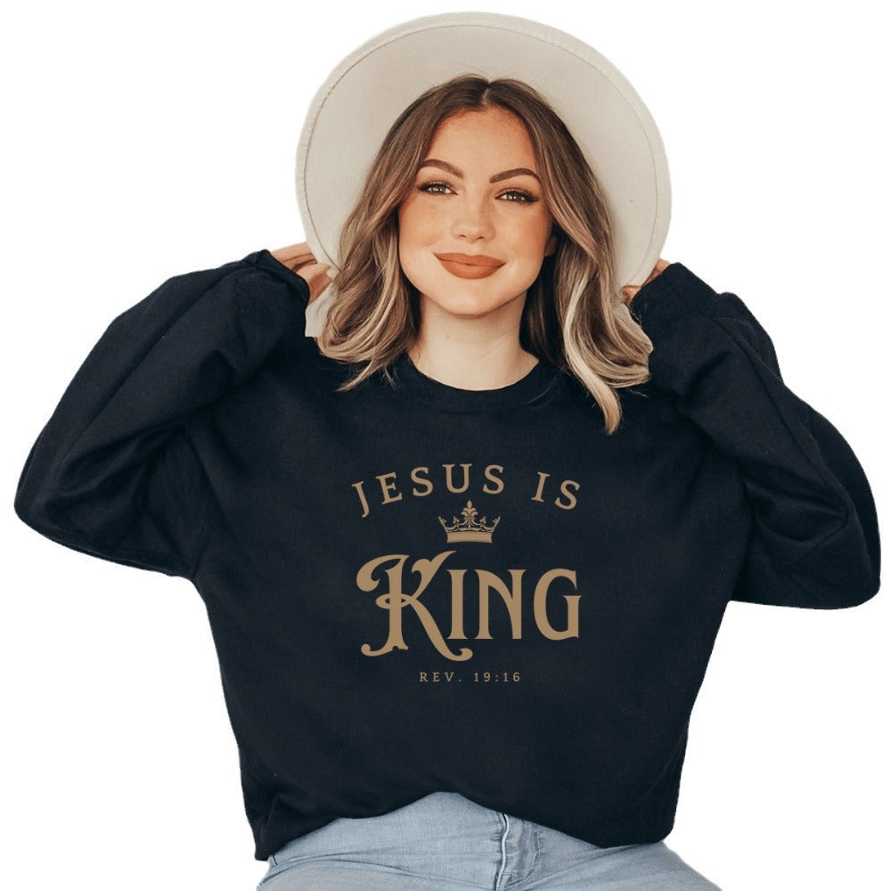 Damen Sweatshirt Locker Passform Inspirierender Schriftzug Grau