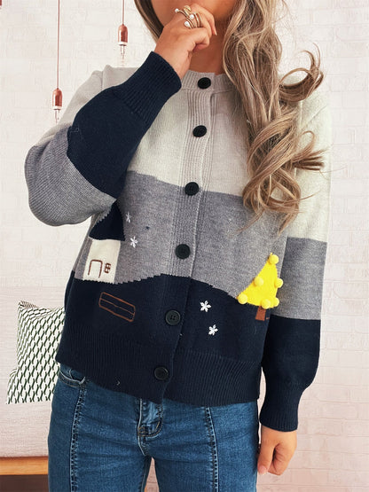 Damen Strickjacke mit Applikationen