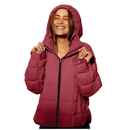 Damen Winterjacke Abnehmbare Kapuze Wasserabweisend Eveloria