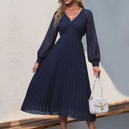 Damen Midi-Kleid Rüschung Figurschmeichelnd Eveloria