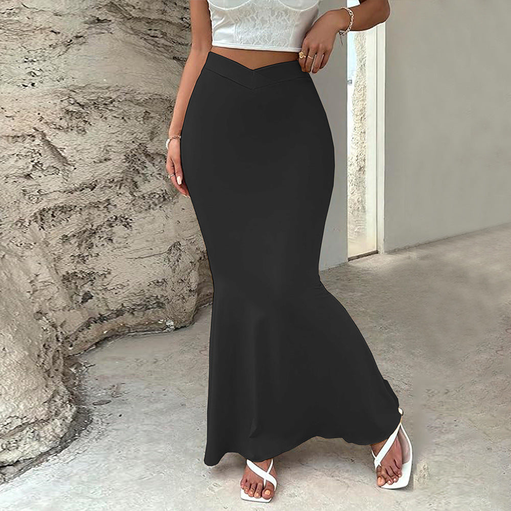 Damen Fishtail-Rock Hohes Bund Figurbetonter Schnitt Eveloria - Eveloria