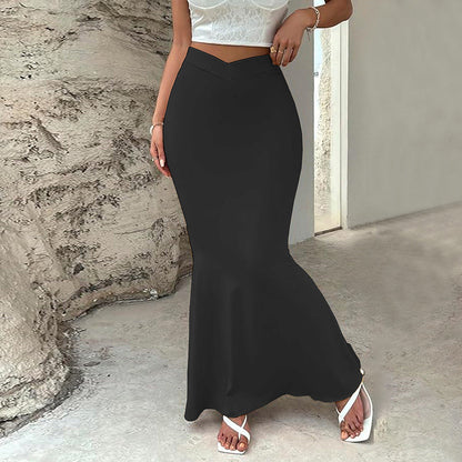 Damen Fishtail-Rock Hohes Bund Figurbetonter Schnitt Eveloria - Eveloria