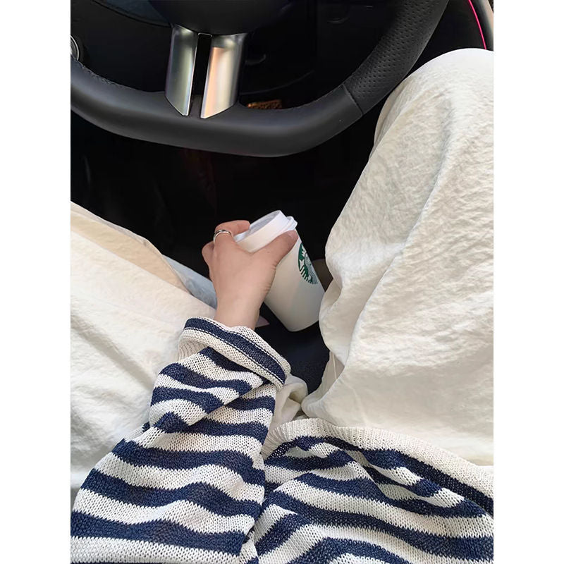 Damen Streifenpullover Lässig Eveloria