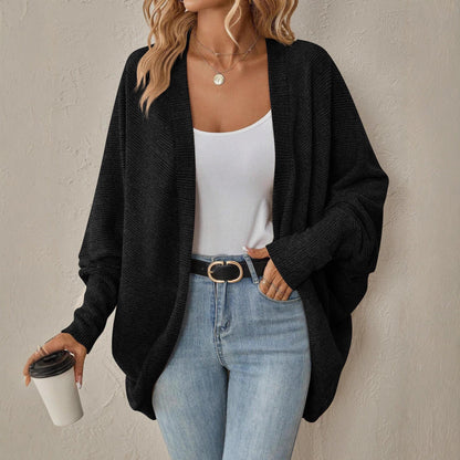 Damen Strickjacke Lässig mit Kurzärmeln locker Eveloria