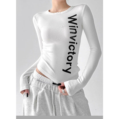 Damen Statement-Shirt Langärmlig Eveloria