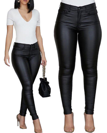 Damen High-Waist-Hose Figurbetont Eveloria