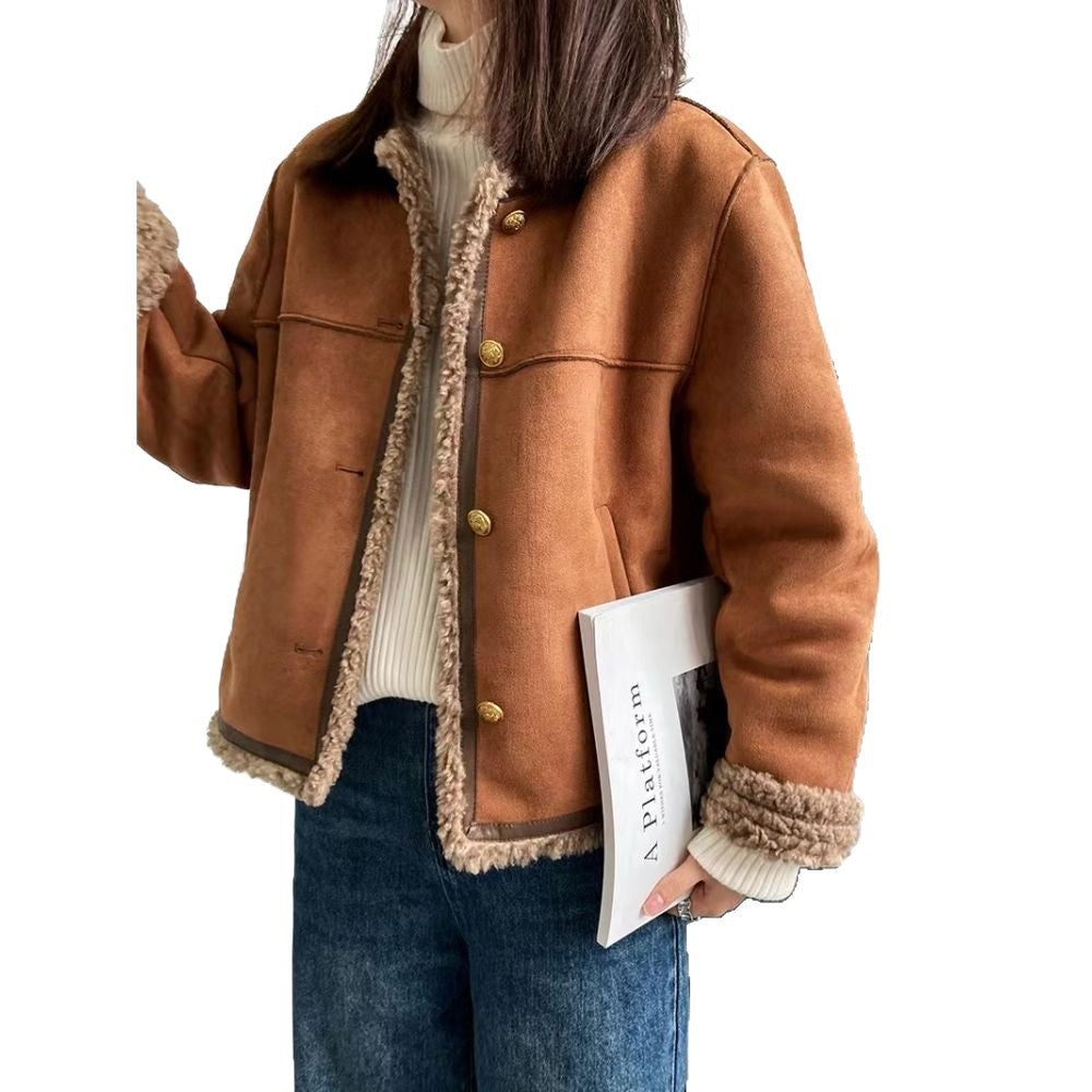 Damen Teddyjacke Eveloria Fauxfell