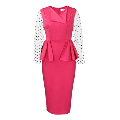 Damen Business-Kleid Puffärmel Eveloria Elegantes