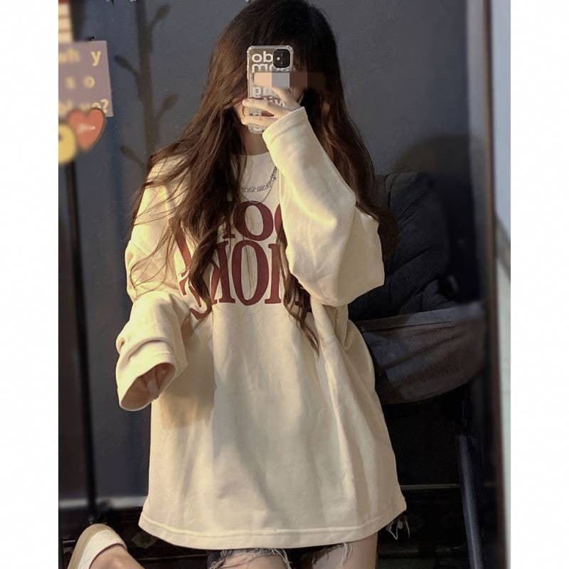 Damen Oversized-Shirt mit Schriftzug Eveloria