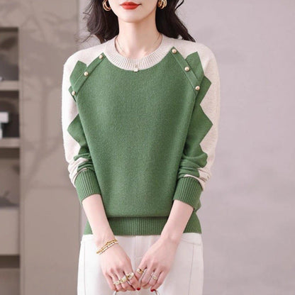 Damen Pullover Lässig mit Applikationen Eveloria